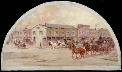 Frink and Walkers Stage Coach Office, 1850, 1900 by Lawrence Carmichael Earle
